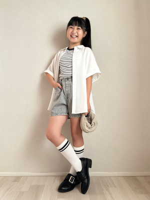 ユニクロ公式 | GIRLS デニムショートパンツ