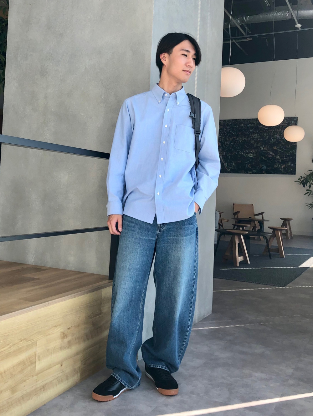 ソフトタッチタートルネックTシャツ、オックスフォードシャツ
