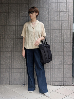 ユニクロ公式 | リネンブレンドオープンカラーシャツ