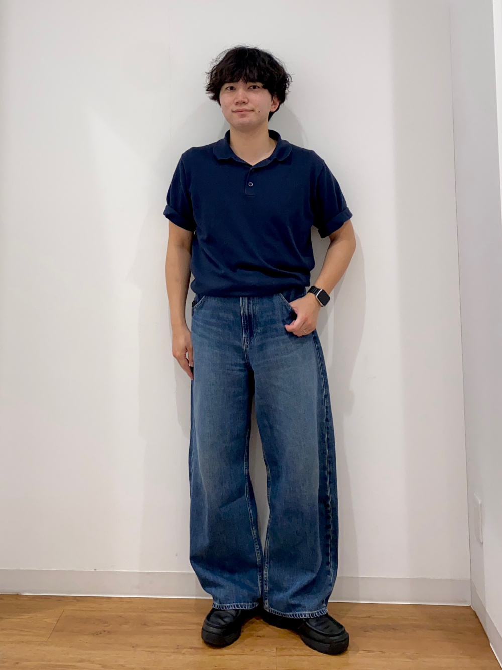 rami　バギーカーブジーンズ 丈短め　23インチ バギーカーブジーンズ丈短め 23 ユニクロ｜Yahoo!フリマ（旧
