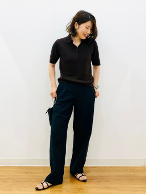 UNIQLO U イージーカーブパンツ Black M - メルカリ