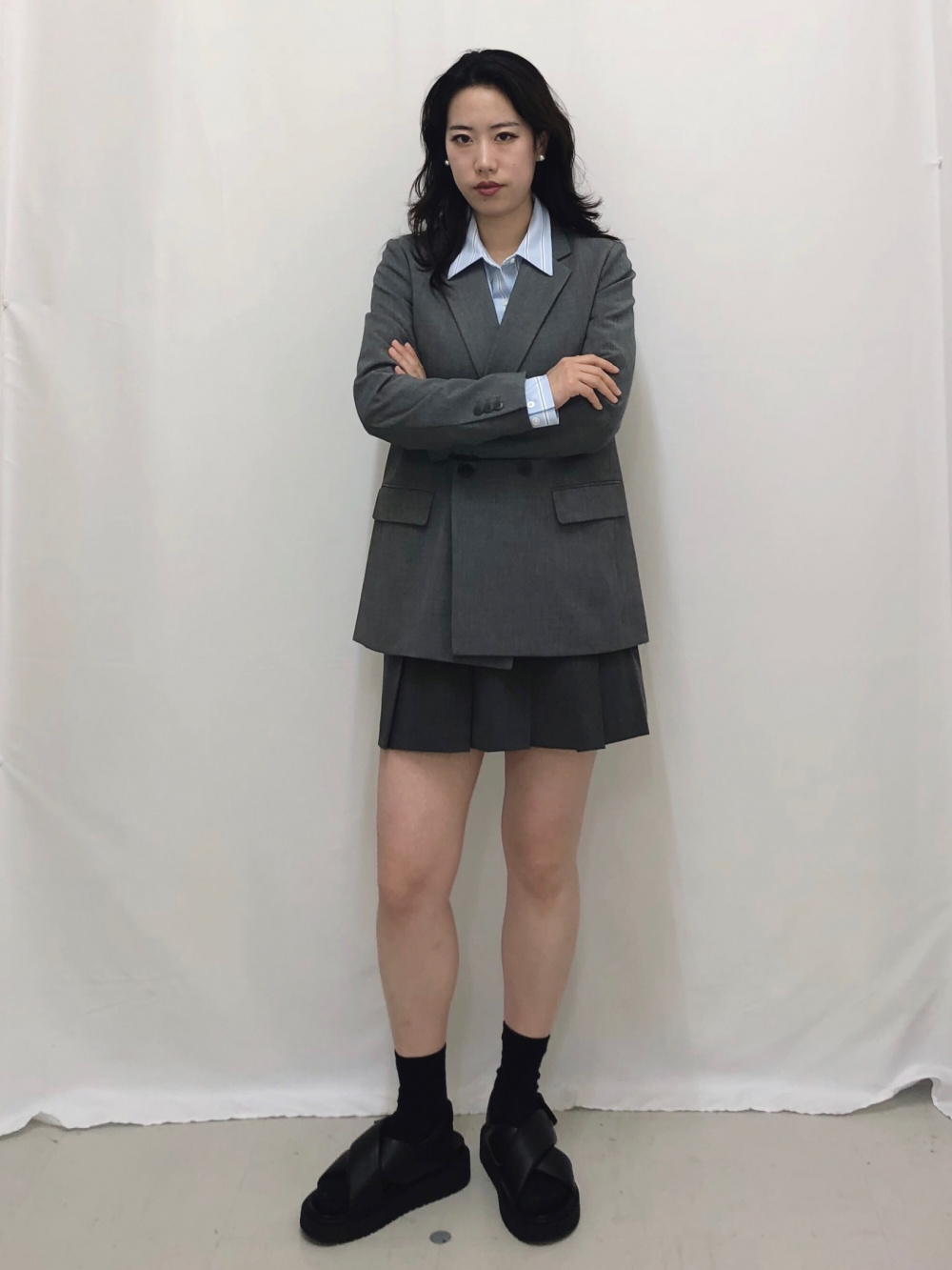 感動ダブルジャケットリラックスフィット、感動タックワイド