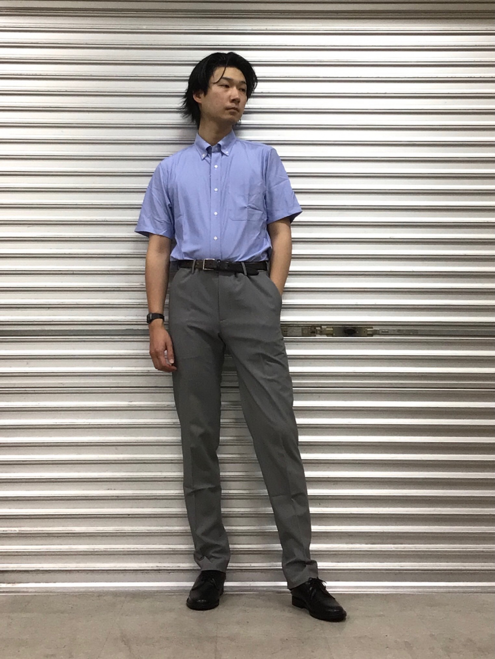 ドライノンアイロンジャージーシャツ/ボタンダウン、感動パンツ」の