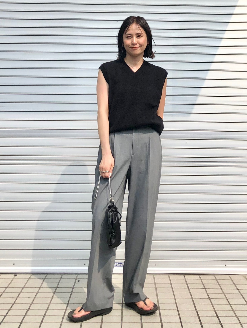 ダブルジャケット、タックワイドパンツ」の着用コーディネート
