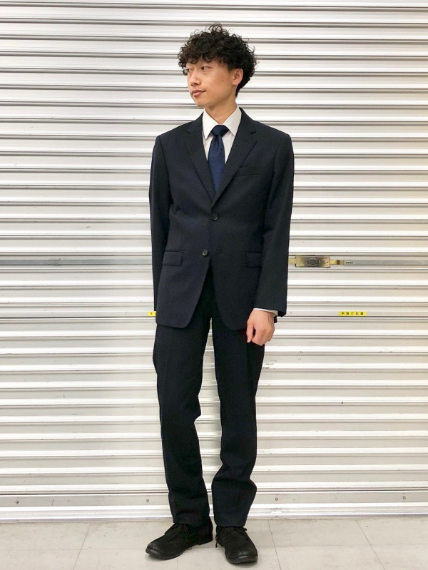 ストレッチウールスリムフィットパンツ（メンズ）の着用