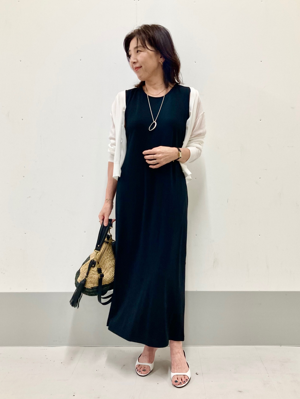 フランス製 KENZO ケンゾー リネン ワンピース ノースリーブ カーディガン フランス製 KENZO ケンゾー リネン ワンピース ノースリーブ