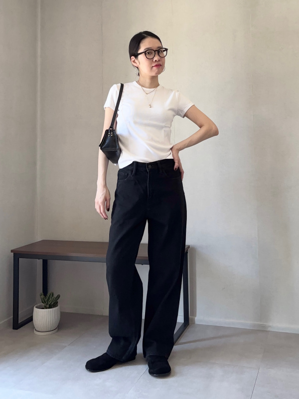 ソフトリブクルーネックT（レディース）の着用コーディネート一覧