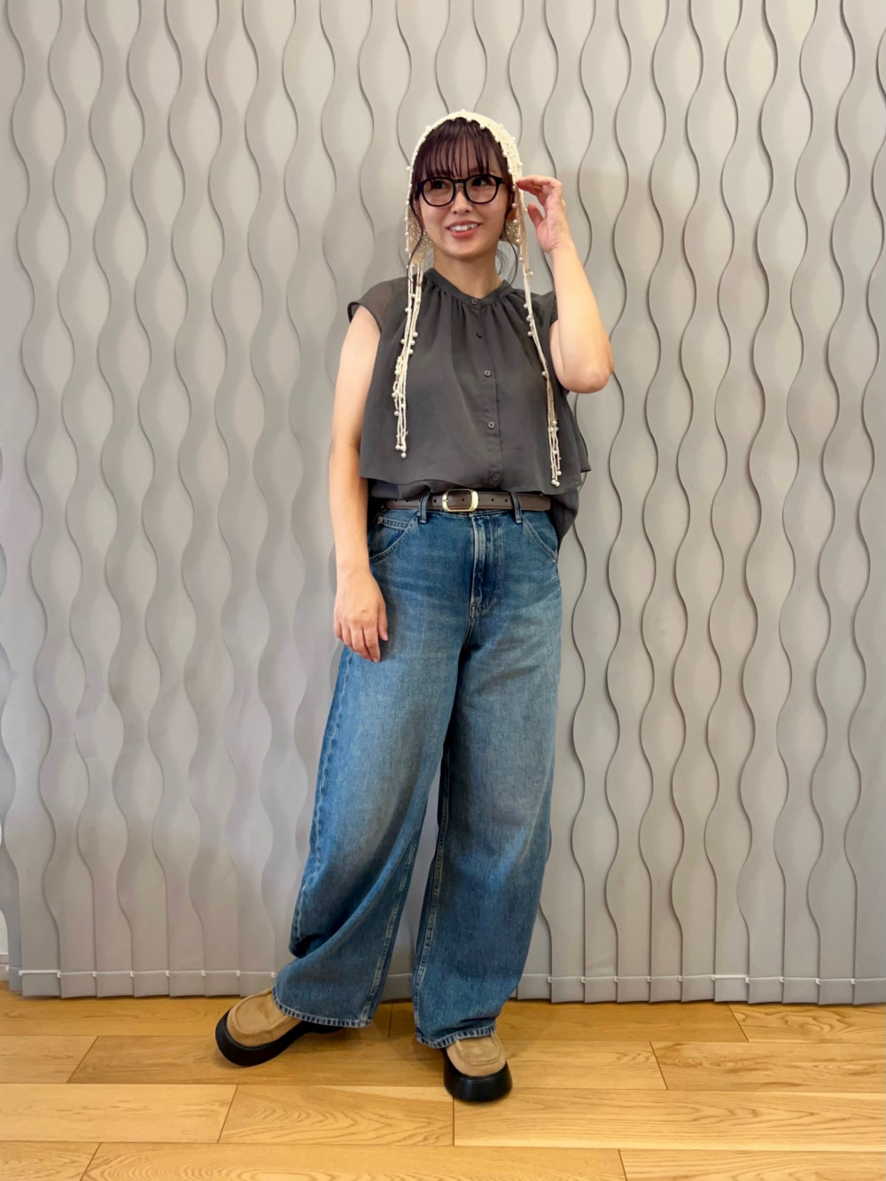 バギーカーブジーンズ丈短め」の着用コーディネート| ユニクロ公式