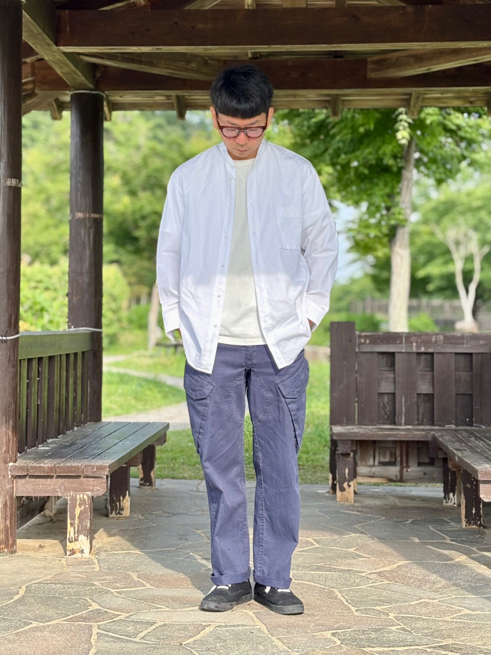 スーピマコットンシアーオーバーサイズT」の着用コーディネート