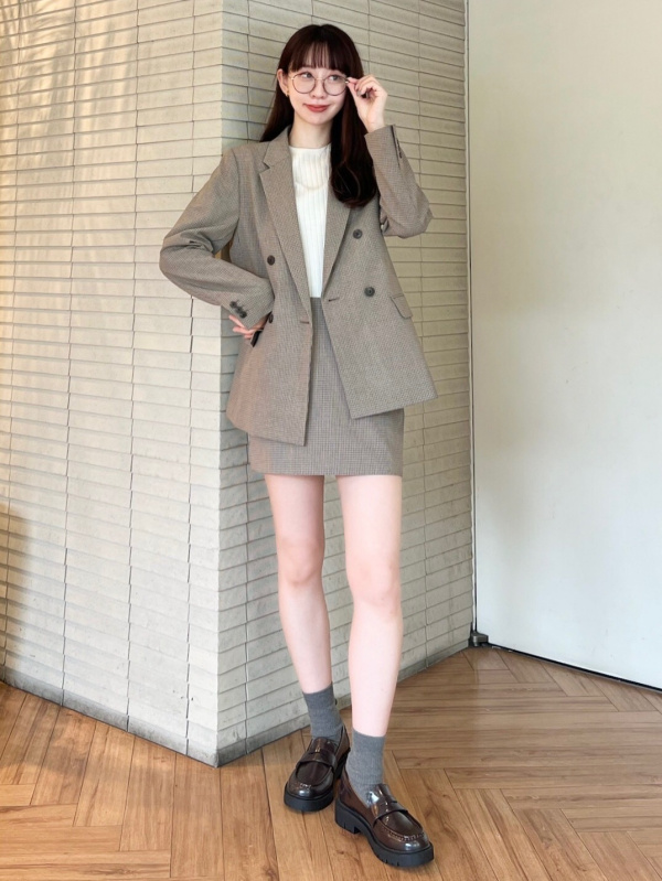 レディース 【雑誌掲載】UNIQLO セットアップ⭐︎ダブルジャケット(L 