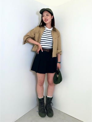 ✅新品 ユニクロC パデッドレースアップブーツ オリーブ 24.5 UNIQLO : C （ユニクロ：シー）」軽い！あったか！5,000円以下