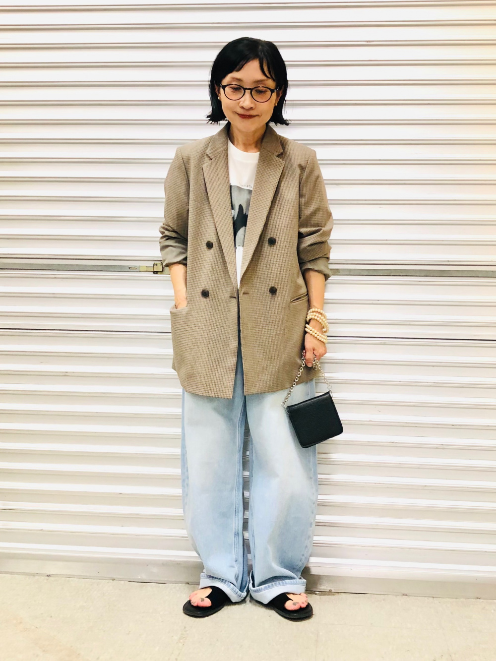 極美品 UNIQLO ダブルジャケット タックワイドパンツ セットアップ リラックステーラードジャケット、タックワイドストレートパンツ