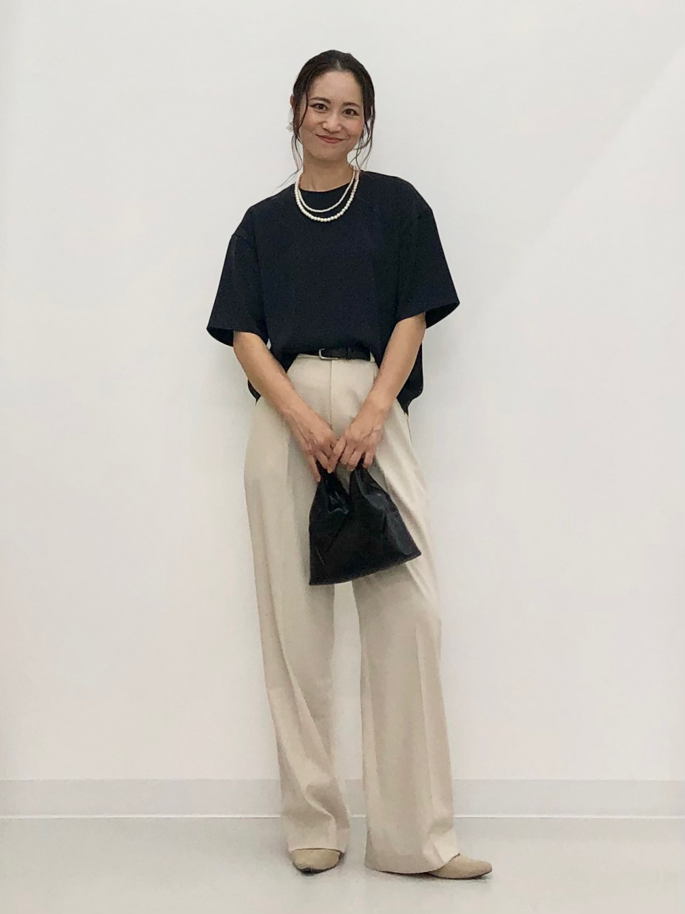 テーラードジャケット セットアップ可能、タックワイドパンツ