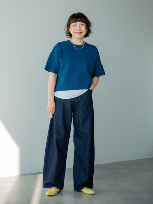 UNIQLO バギーカーブジーンズ BLUE サイズ27 ユニクロ公式 | バギーカーブジーンズ