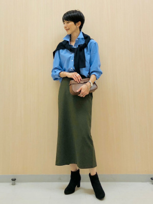 ユニクロ公式 | ダブルフェイスナロースカート