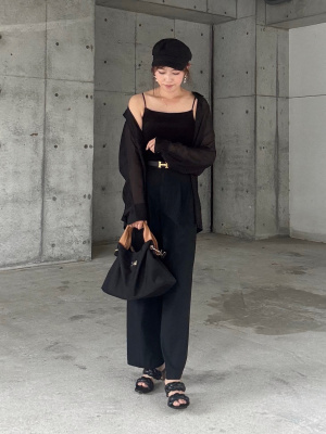 4666【美品】ドゥロワー　コットンツイルタックパンツ ツータック　スラックス ワンフォークロージング 1111clothing スラックス メンズ 大きい