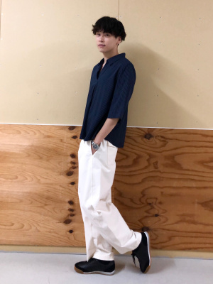 ユニクロ公式 | レーヨンスキッパーブラウス/ストライプ/7分袖