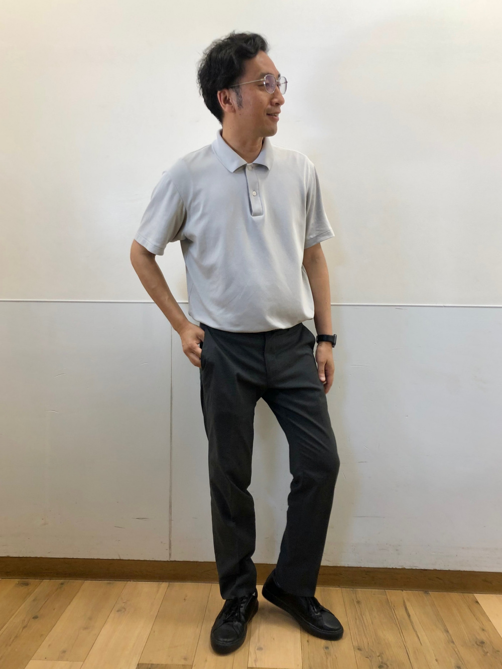 未使用 ユニクロ UNIQLO 感動パンツ ノンアイロンジャージシャツ　セット ドライノンアイロンジャージーシャツ（ボタンダウン・半袖
