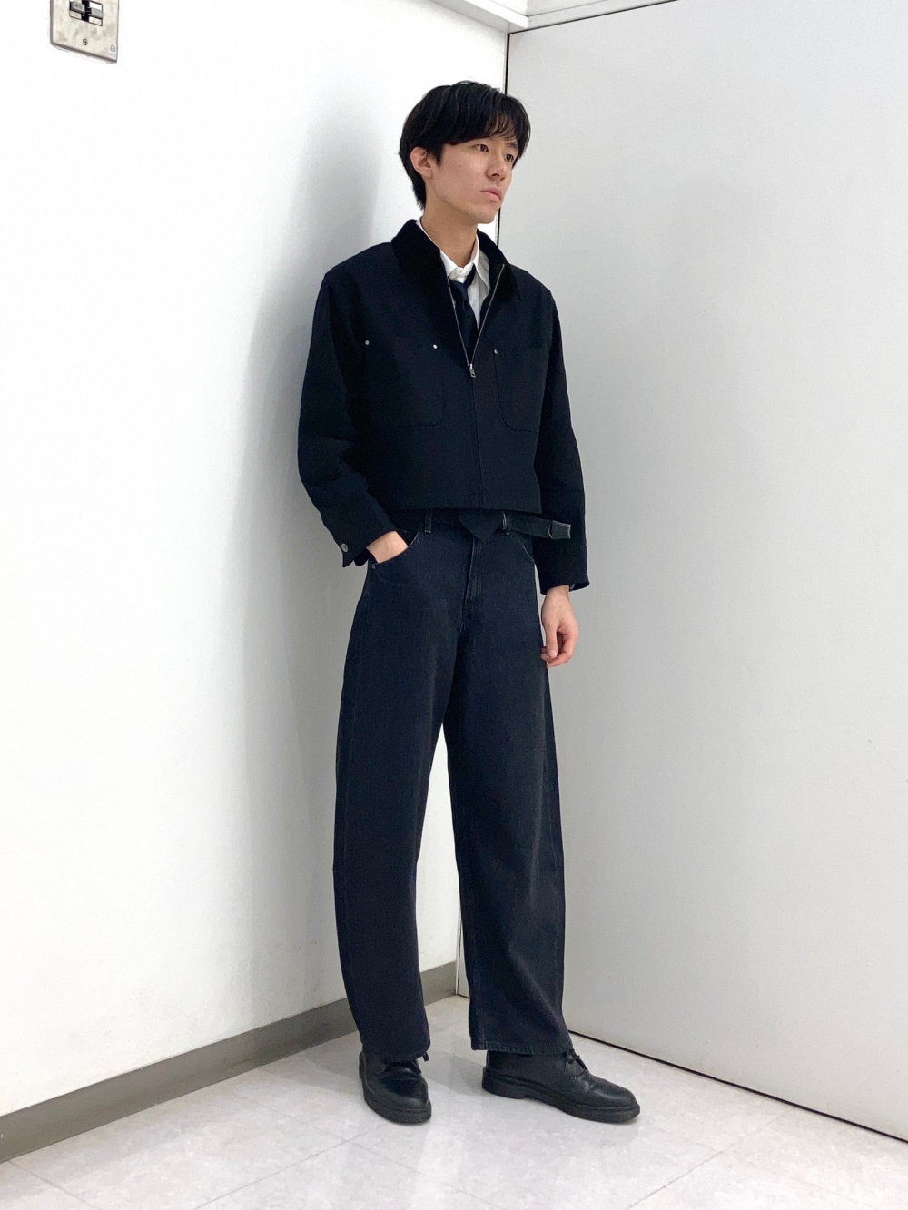 UNIQLO リネンブレンドジャケット　ブルー　Lサイズ 新品 ユニクロ公式 | リネンブレンドジャケット
