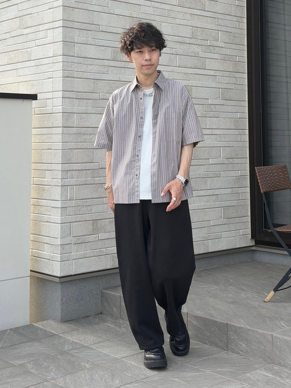 ユニクロC コットンショートブルゾン L + ワイドフィットカーゴパンツ M UNIQLO Cコットンショートブルゾン＆ワイドフィットカーゴパンツ