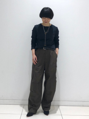 カーゴスタイル スリムフィットパンツ 黒 カーゴスタイル スリムフィットパンツ 黒 パンツ