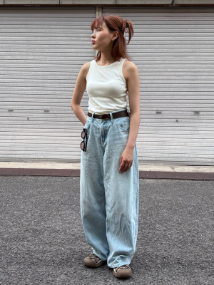 ユニクロ公式 | バギーカーブジーンズ丈短め