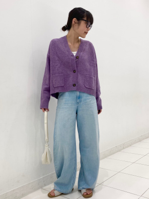 UNIQLO - 9/22〆◎ユニクロ紫スフレヤーンセーターパープルZARAデニムGUスニーカー好 UNIQLO - 9/22〆◎ユニクロ紫スフレヤーンセーターパープルZARA