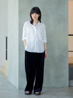 UNIQLO|ベロアパンツ| ネイビー UNIQLO - ユニクロ ペインターパンツ ネイビー Mサイズの通販 by