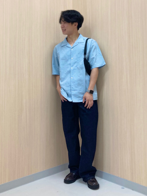 ⭐️TMT 新品未使用　コットンリネンシャツ　サイズL ユニクロ公式 | コットンリネンスタンドカラーシャツ