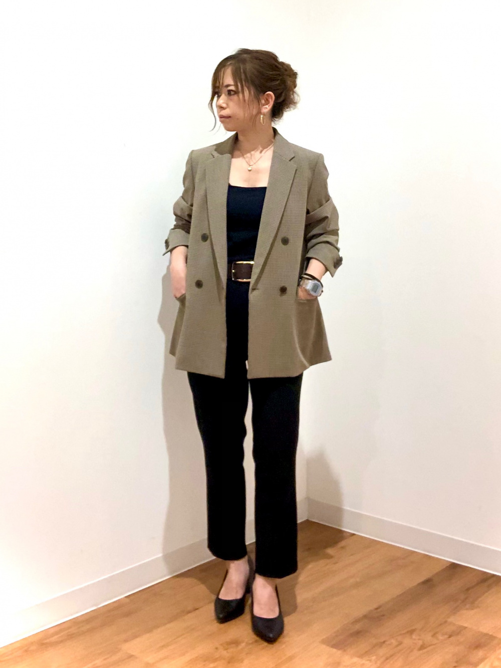 ユニクロ　ダブルジャケット　チェック ユニクロで指名買い！】スタイリスト平井律子さんが推薦する「ダブル