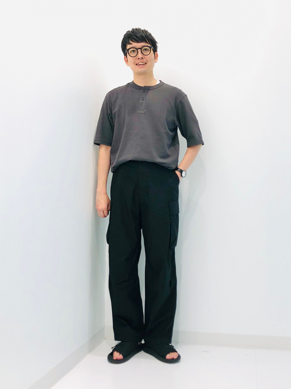 コットンショートブルゾン、ニットベスト」の着用コーディネート