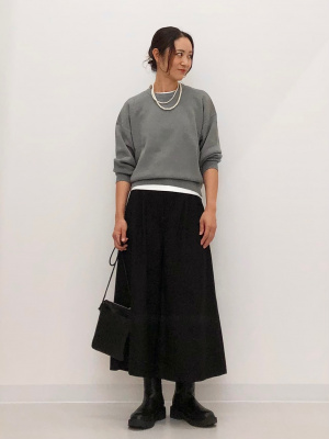 【新品未使用】UNIQLOC スムースコットンクルーネックセーター　3XL ユニクロ公式 | クルーネックセーター長袖