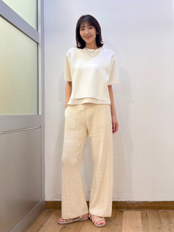 クレープジャージーブラキャミソール（レディース）の着用