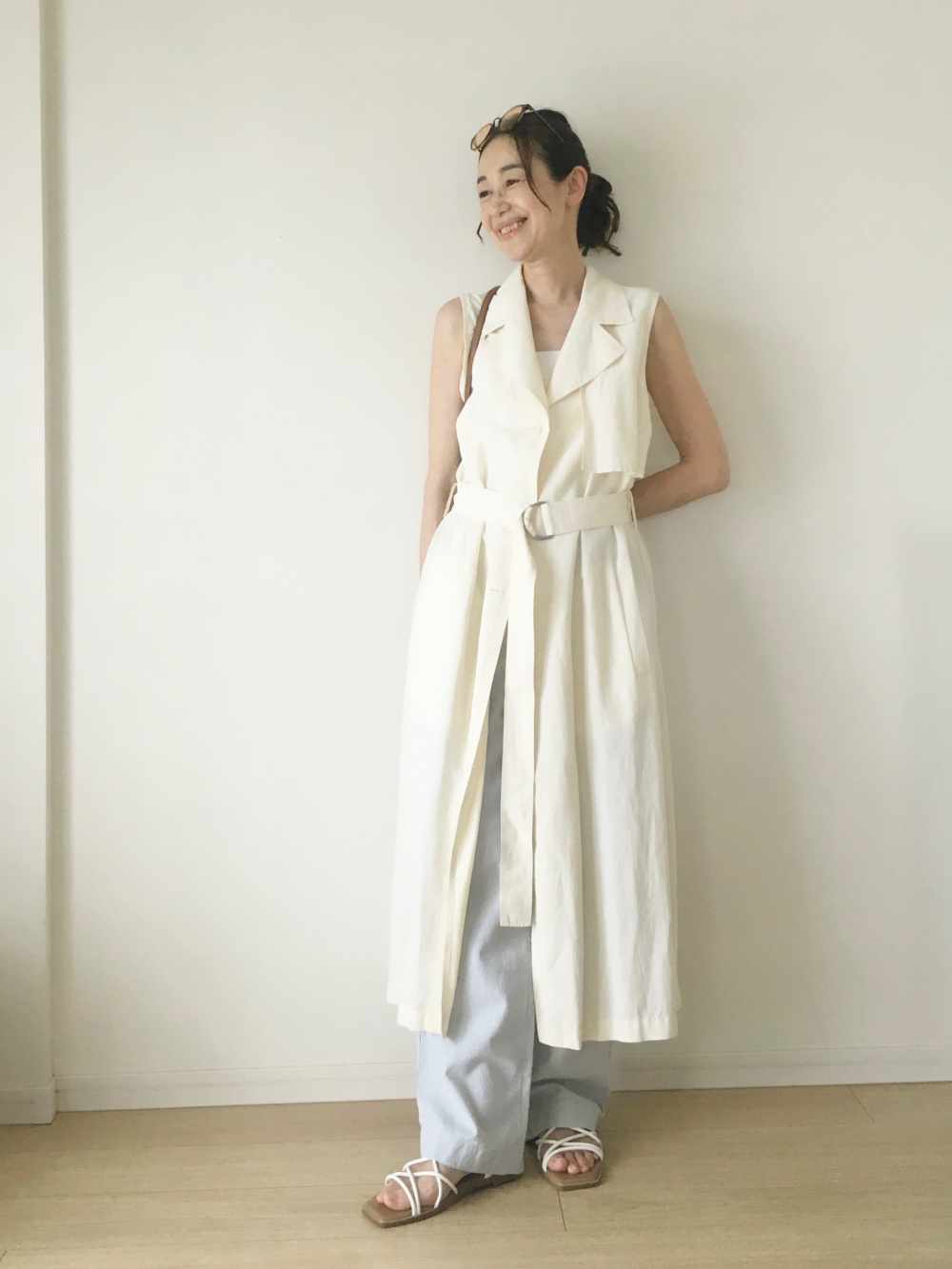 UNIQLOU コットンリネンジャケット　パンツ　セットアップ UNIQLO - ユニクロ コットンリネンジャケット、パンツ