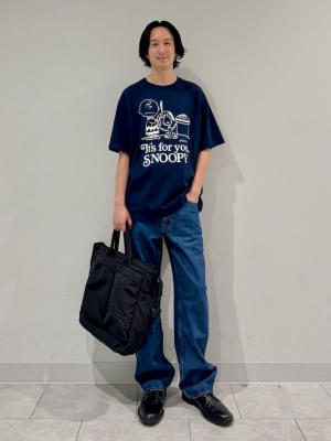 スヌーピー オーバーサイズTシャツ ネイビー ユニクロ公式 | ピーナッツ UT/オーバーサイズフィット