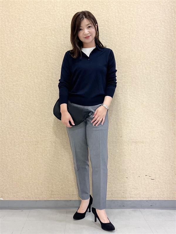 ダブルフェイスショートコートリラックスフィット NAVY (L) クルーネックT、ダブルフェイスショートコートリラックスフィット」の