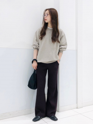 AURALLE リブニットパンツ AURALEE オーラリー 23SS WOOL RECYCLE POLYESTER HIGH GAUGE