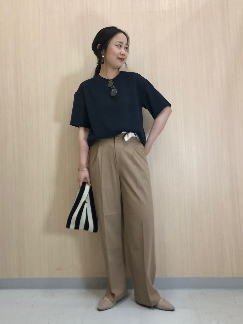 【セットアップ】ユニクロC ダブルジャケット タックワイドパンツ　Lサイズ ユニクロ 【セットアップ】ダブルジャケット ＆ タックワイド