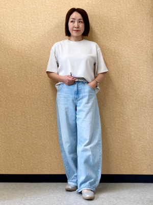 か*ん様 ユニクロ UNIQLO バギーカーブジーンズ 67ブルー 28 丈短め ユニクロ バギーカーブジーンズ丈短め 24 67BLUE 新品タグ付