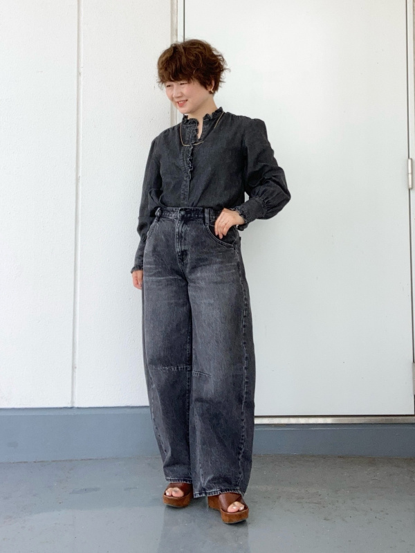 デニムフリルシャツ（レディース）の着用コーディネート一覧| ユニクロ公式