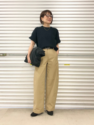 【新品未使用】ミラノリブ半袖JK ユニクロ公式 | ミラノリブクルーネックセーター（半袖）