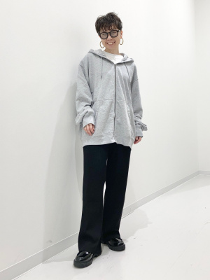 UNIQLO スウェットフルジップパーカー　M 男女兼用 グレー ユニクロ公式 | スウェットフルジップパーカ