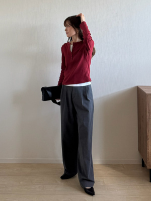 ユニクロ公式 | タックワイドパンツ（ツータック・丈標準69～71cm）