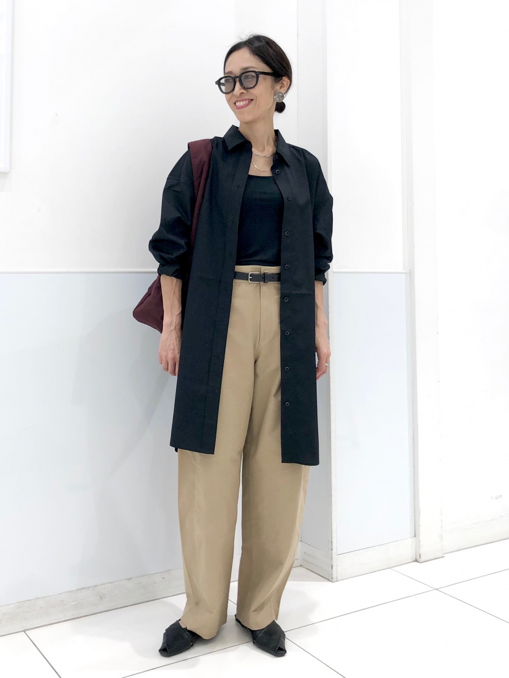 UNIQLO Uコットンブレンドジャケット　コットンブレンドタックワイドパンツ ユニクロ公式 | コットンブレンドタックワイドパンツ