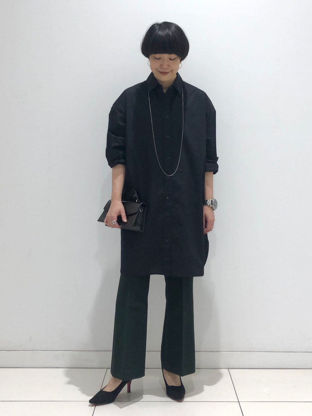 UNIQLO パフテックロングコートリラックスフィット　BLACK S ユニクロ（UNIQLO） パフテック ロングコート XXL ブラック リラックス