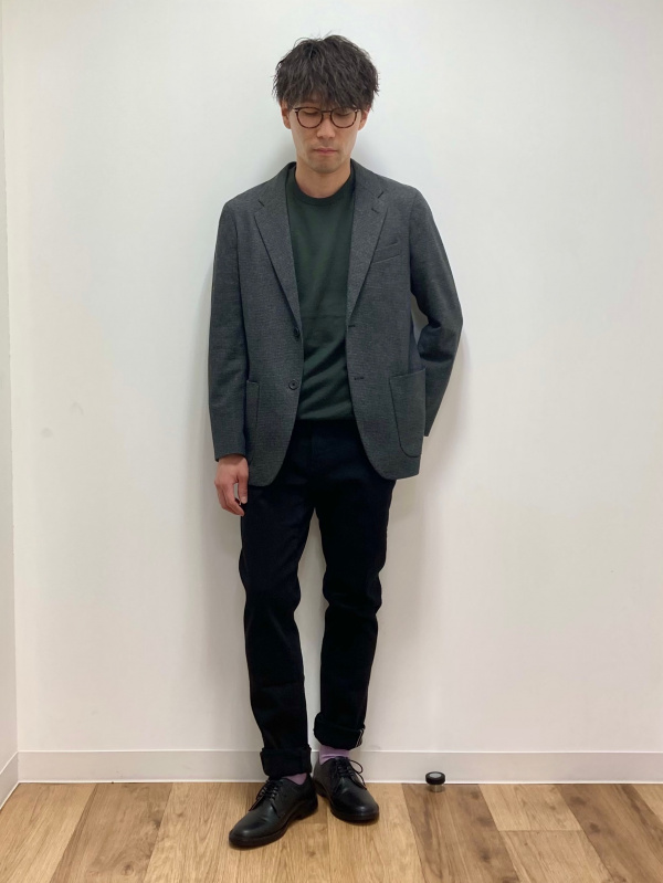【新品】UNIQLO ブラッシュドジャージージャケット ダークグレー チドリ M ユニクロ公式 | ブラッシュドジャージージャケット/チドリ(メンズ)