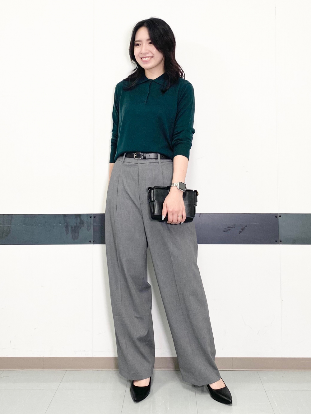 ダブルジャケット、タックワイドパンツ」の着用コーディネート