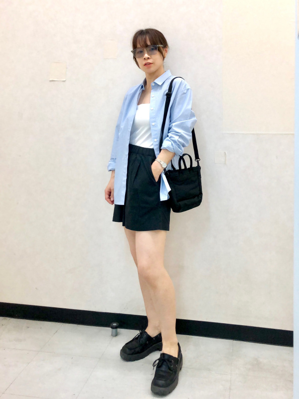 コットンイージーショートパンツ（レディース）の着用コーディネート