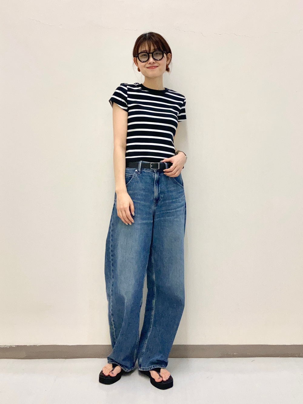 カットツイードドロストワイドパンツ(セットアップ可)