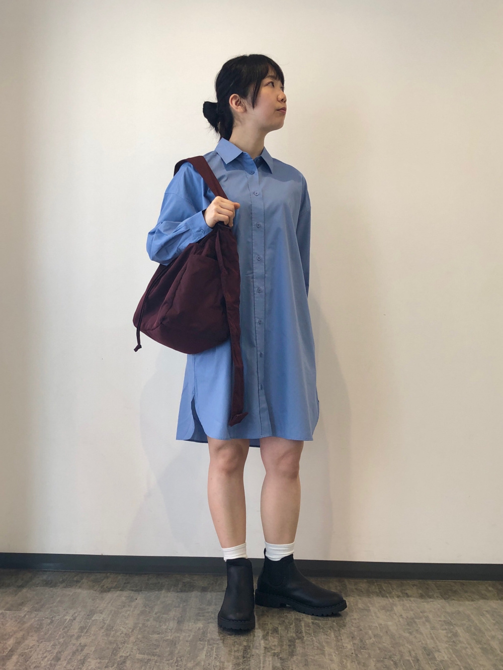 オーバーサイズシャツワンピース」の着用コーディネート| ユニクロ公式